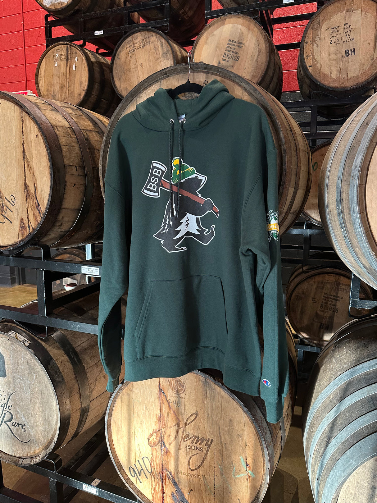 Bunyan Badger Green Hoodie