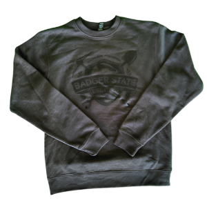 Black Crest Charcoal Crewneck