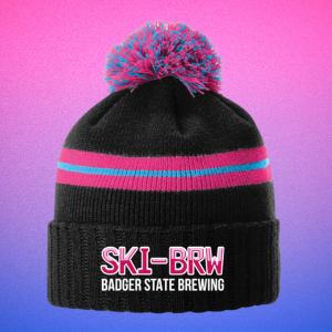 SKI-BRW Pom Beanie