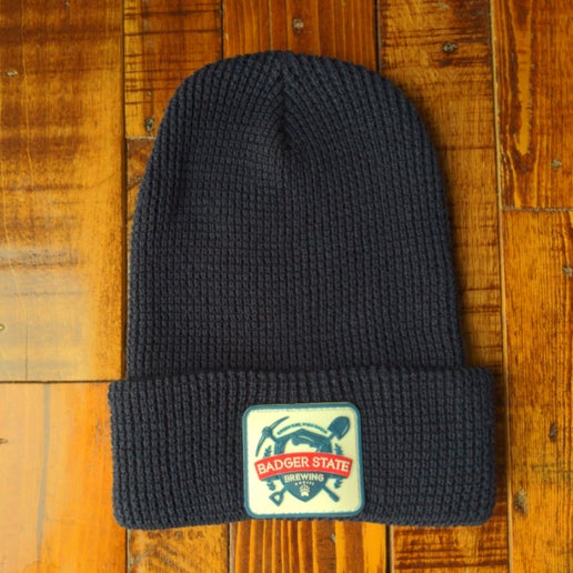 Waffle Knit Beanie - Navy